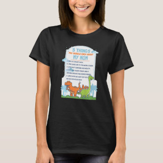 Camiseta 5 Things You Should Know About My Mom Dinosaur