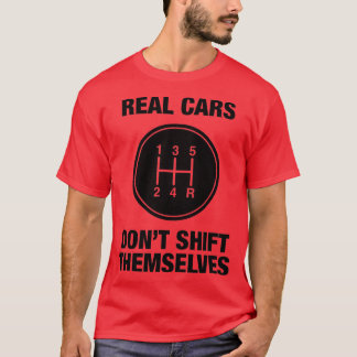 Camiseta 5 velocidades - Carros reais não se mudam