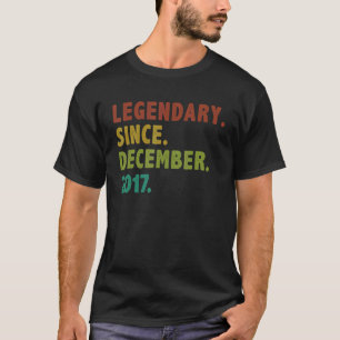 Camiseta 5 Years Old Legend Since December 2017 5th Birthda