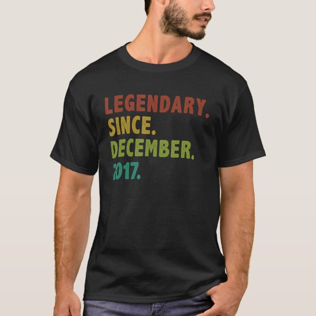 Camiseta 5 Years Old Legend Since December 2017 5th Birthda (Frente)