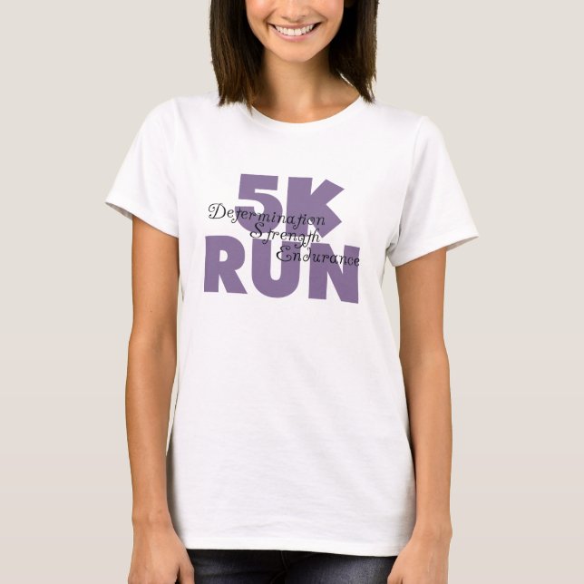 Camiseta 5K Executar Roxo (Frente)