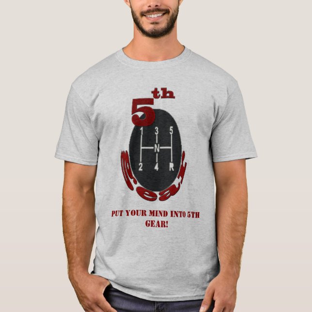 Camiseta 5o CINZA do T-SHIRT da ENGRENAGEM (Frente)