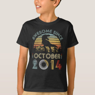 Camiseta 5o Dinossauro aniversário menino criança de 5 an