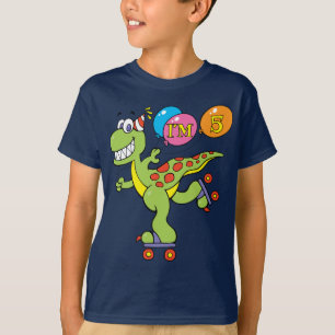 Camiseta 5o Dinossauro do aniversário