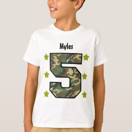 Camiseta 5o Nome feito sob encomenda de quatro anos V007F