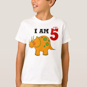 Camiseta 5o presente de aniversário, triceratops do