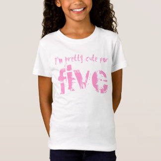 Camiseta 5o presente de aniversário velho de cinco anos