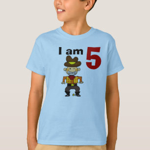 Camiseta 5o presente do vaqueiro do aniversário