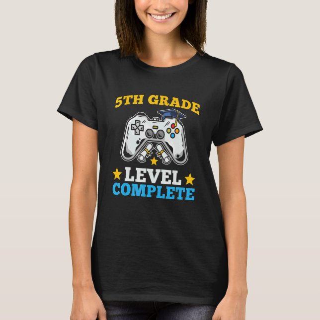 Camiseta 5th Grade Level Complete Video Games Graduation Cl (Frente)