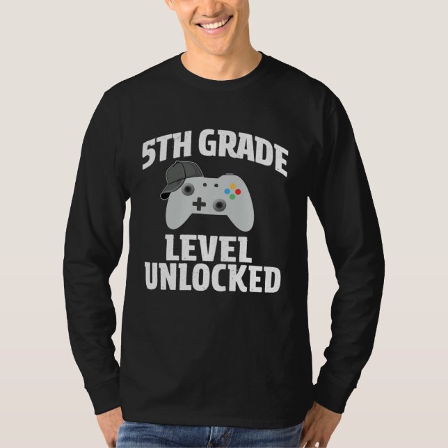 Camiseta 5th Grade Level Unlocked Video Gamer Back to Schoo (Frente)