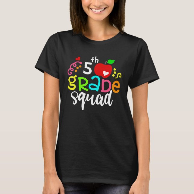 Camiseta 5th Grade Squad Fifth Grade Team Back To School (Frente)
