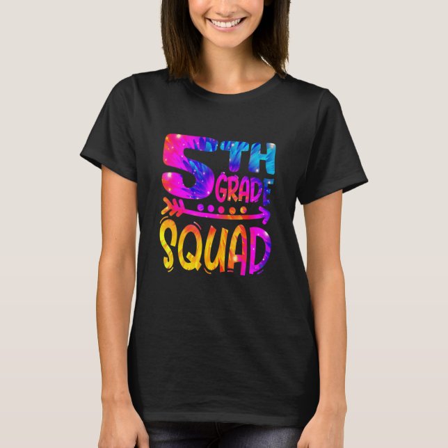 Camiseta 5th Grade Squad Teacher Student First Day Of Schoo (Frente)