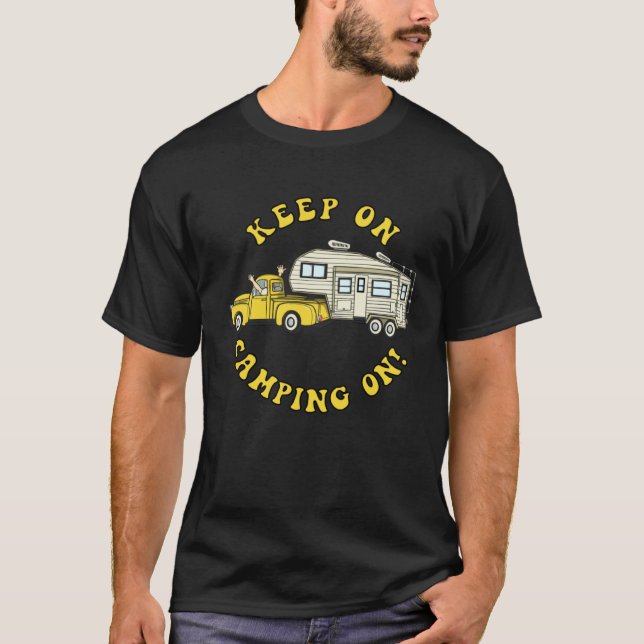 Camiseta 5th wheel KEEP ON CAMPING ON Camper Hippie (Frente)