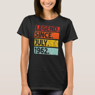 Camiseta 60ª Lenda De Aniversário Desde Julho De 1962 60 An