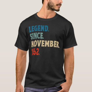 Camiseta 60ª Lenda De Aniversário Desde Novembro De 1962 60