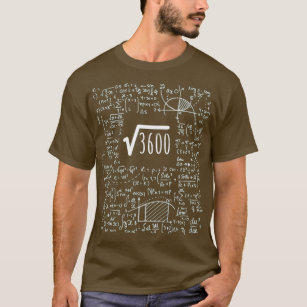 Camiseta 60ª Raiz Quadrada de Aniversário de 3600 60 anos
