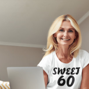 CAMISETA 60º ANIVERSÁRIO, 60 T-SHIRTS DOCE PARA ELA