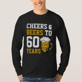 Camiseta 60º Aniversário Cheers & Beers a 60 anos