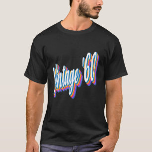 Camiseta 60º Aniversário De 1960 Vintage Retro Gift Pai Mar