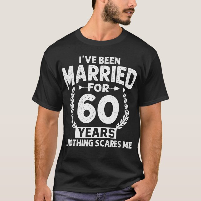 Camiseta 60º aniversário de casamento de 60 anos (Frente)