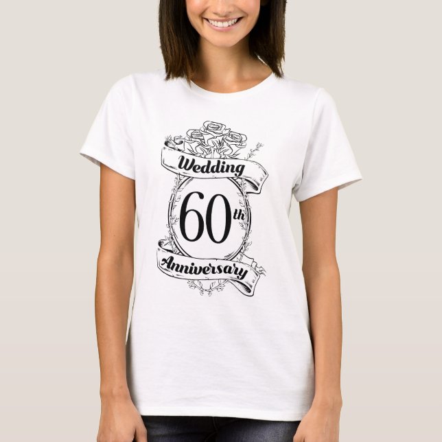 Camiseta 60º Aniversário do Casamento de Diamante (Frente)
