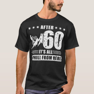 Camiseta 60º aniversário do ciclista dizendo ciclismo de bi