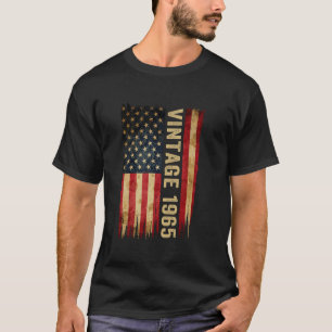 Camiseta 60º aniversário do Nascer Vintage em 1965, Bandeir