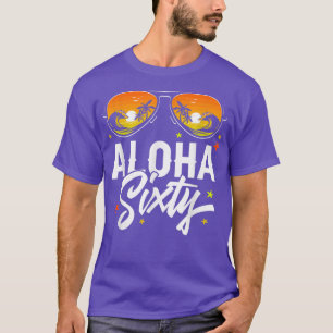 Camiseta 60º aniversário Festa Tropical de Férias de Aloha