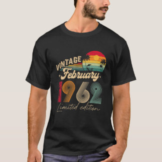 Camiseta 60º Aniversário Homens Presentes Vintage Fevereiro