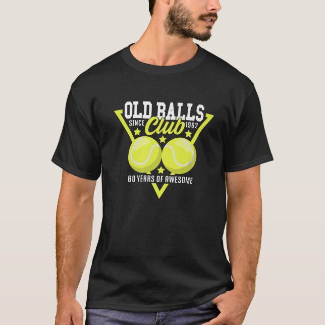 Camiseta 60º aniversário I Old Balls Club Desde 1962 I Têni (Frente)
