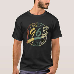 Camiseta 60º aniversário Melhor Vintage 1963 Homem ou Mulhe