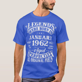 Camiseta 60º Aniversário Nascer De Legendas De Presente Em
