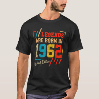 Camiseta 60º Aniversário Nascer De Legendas Em Maio De 1962