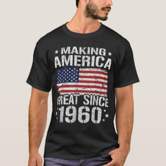 Camiseta 60º Aniversário Oferta de Bandeira Americana 1960