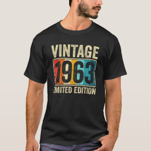 Camiseta 60º aniversário Presente Mulheres Vintage 1963 Eng