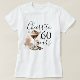 Camiseta 60º aniversário T Shirts para o Partido Espresso M