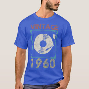 Camiseta 60º aniversário Vintage 1960 Vinyl Record DJ Gif