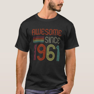 Camiseta 60º Aniversário Vintage Incrível Desde 1961 60 Ano