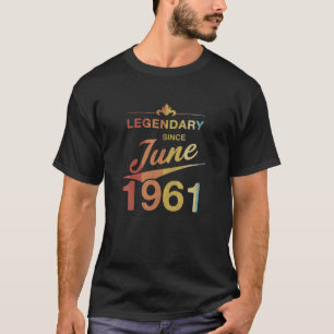 Camiseta 60º Nascer De Aniversário Em Junho De 1961 Vintage