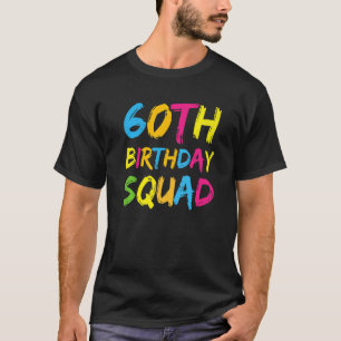 Camiseta 60º Parabéns Grupo Familiar de Bday Party Squad
