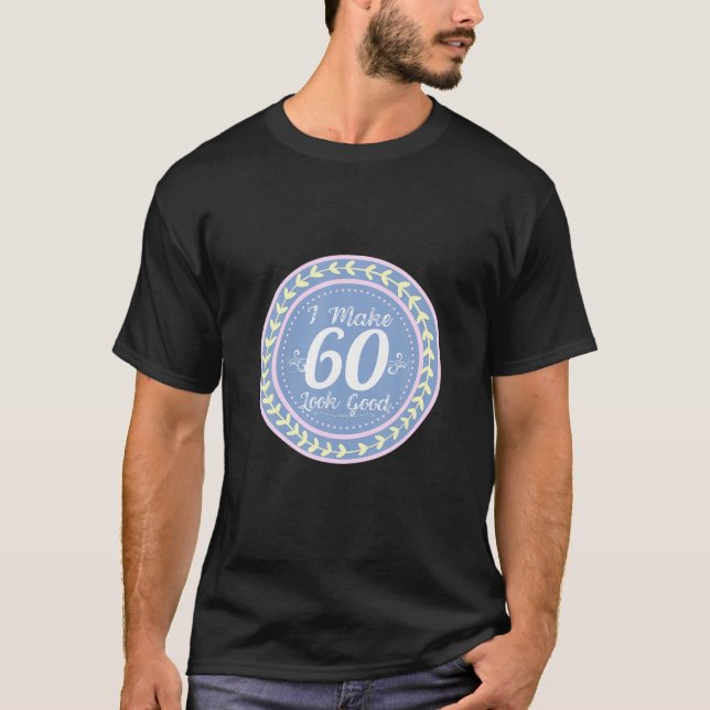 Camiseta 60º Presente de Aniversário - Faço 60 Parecerem Bi (Frente)
