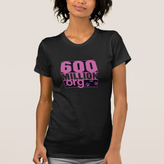 Camiseta 600 milhão Tshirt básicos das mulheres