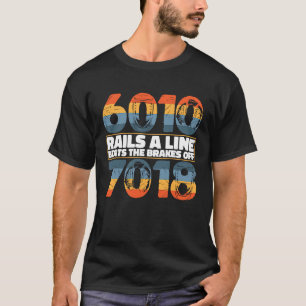 Camiseta 6010 Rails bate nos freios do soldador W 7018