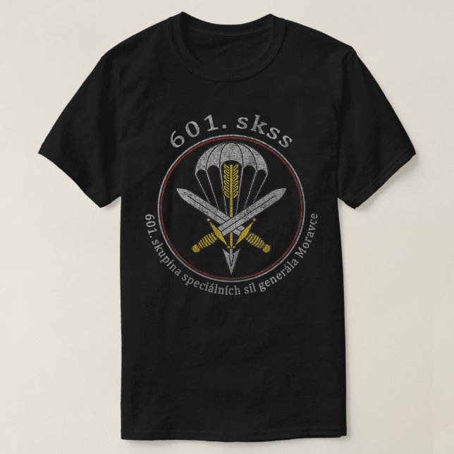 Camiseta 6010 ruas da Força Especial Moravec Exército Checo (Frente do Design)