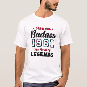 Camiseta 60.º aniversário Dando Legenda de Badass 1961 Co