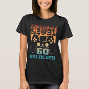 Camiseta 60.º aniversário para homens Nível 60 Jogador Desb
