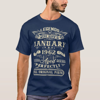 Camiseta 60.º Aniversário Presente Para Legendas Nascer De