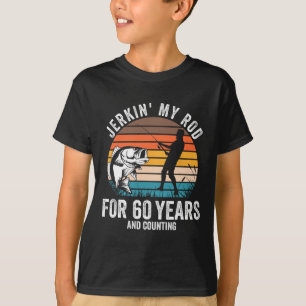 Camiseta 60.º Presente De Aniversário Para Os Pescadores