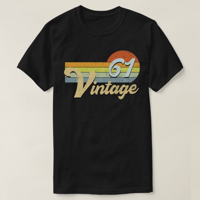 Camiseta 60 anos 60º aniversário Depoimento Idea Retro Vint (Frente do Design)