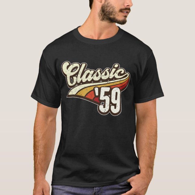 Camiseta 60 anos 60. Aniversário presente com Gráfico Retro (Frente)